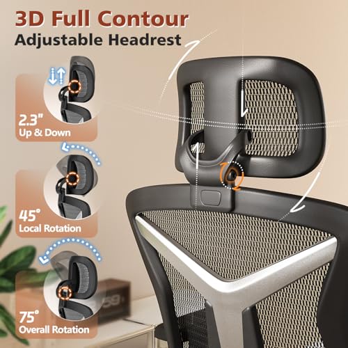 Ergonomic Mesh Office Chair with Foot Rest Y741454