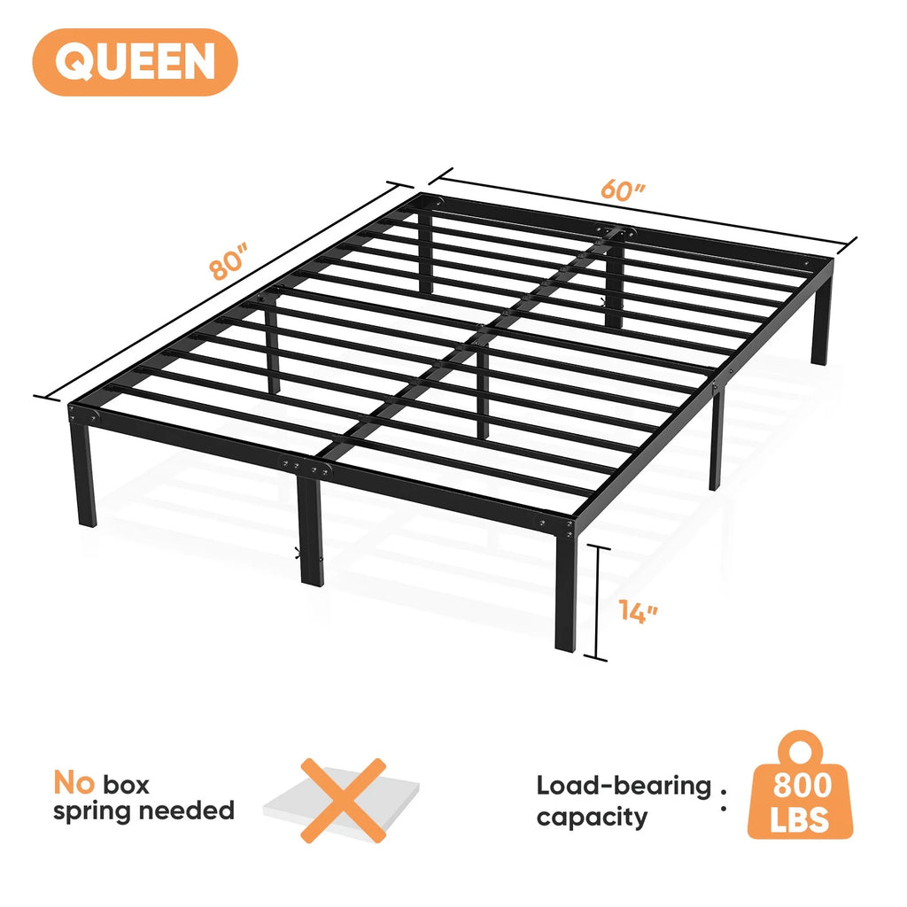Queen Metal Platform Bed Frame U6844