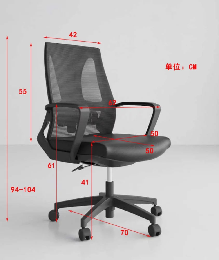 Black Reclining Ergonomic Mesh Office Chair with Lumbar Support K418