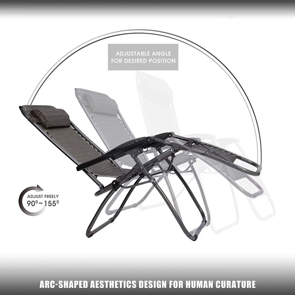 2-pack Zero Gravity Chair Folding Adjustable Recliners P40459