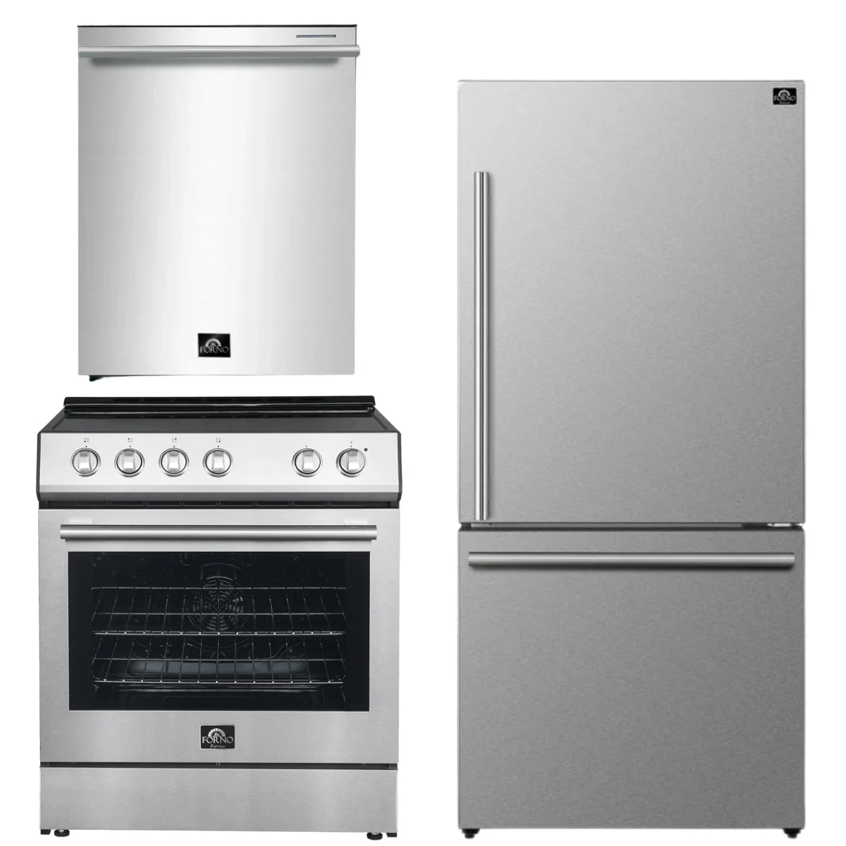 30 Electric Range, Refrigerator and Dishwasher in Stainless Steel V521