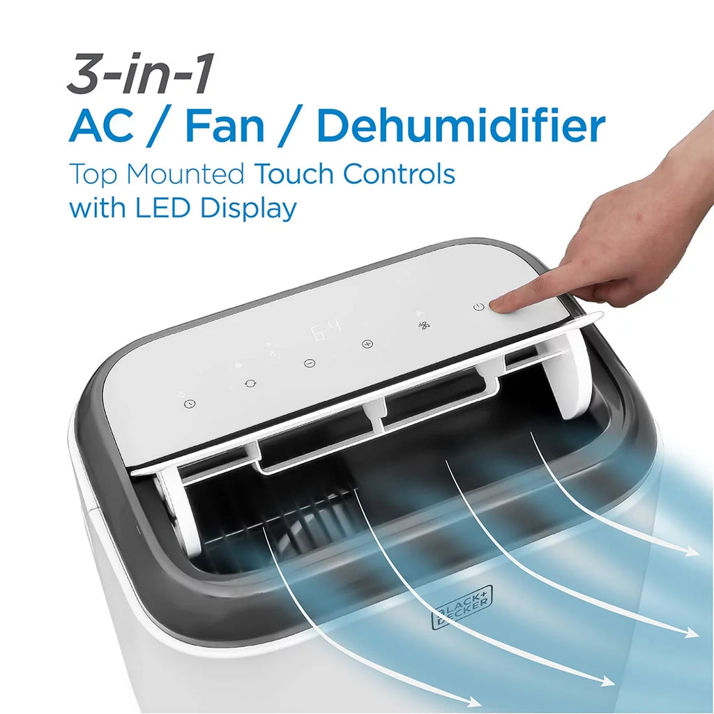8,000 BTU Portable Air Conditioner with Remote Control, White X944
