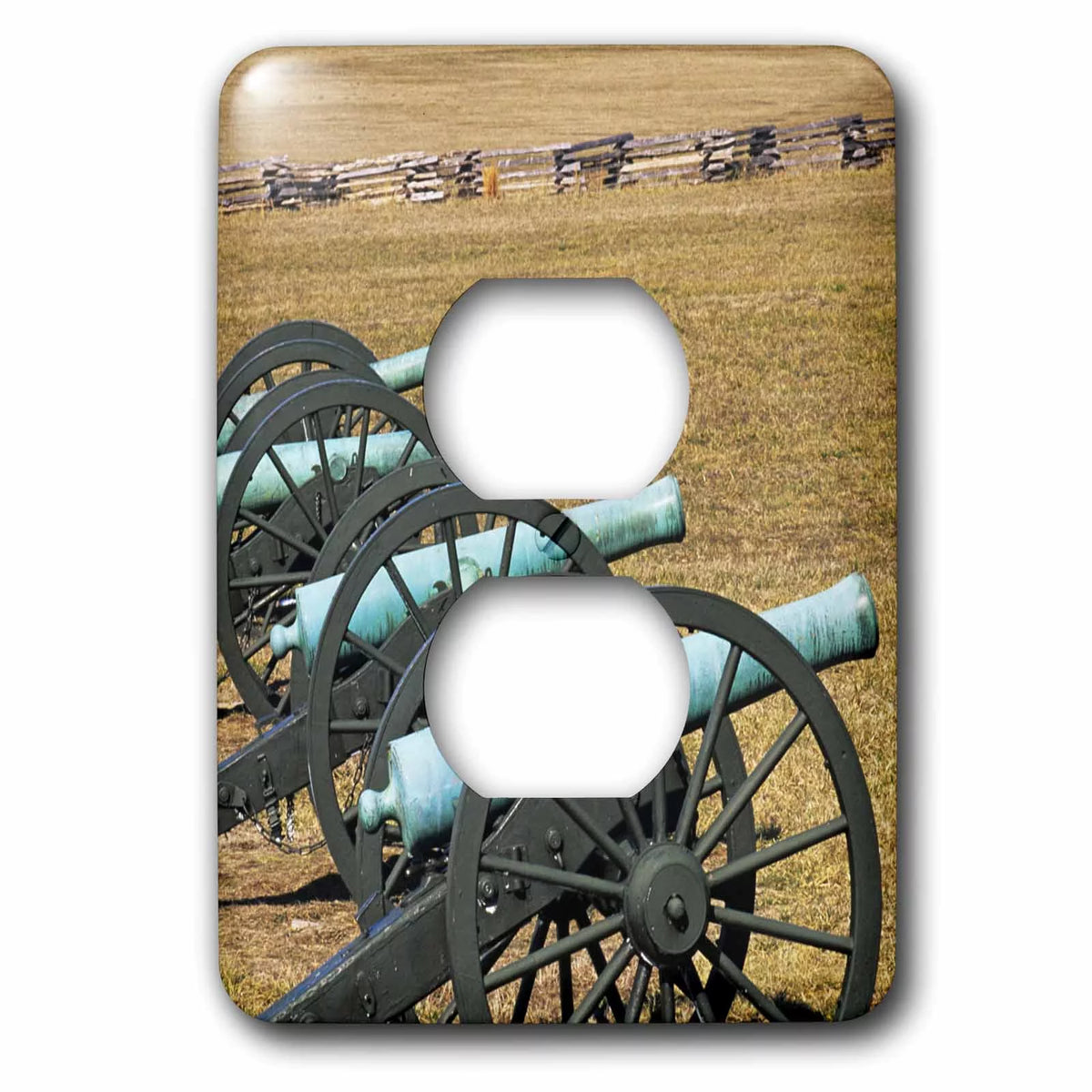 Civil War Cannons Pea Ridge Park 2 Plug Outlet Cover J9974