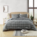 Reversible Check Pattern Comforter Set Queen N985548