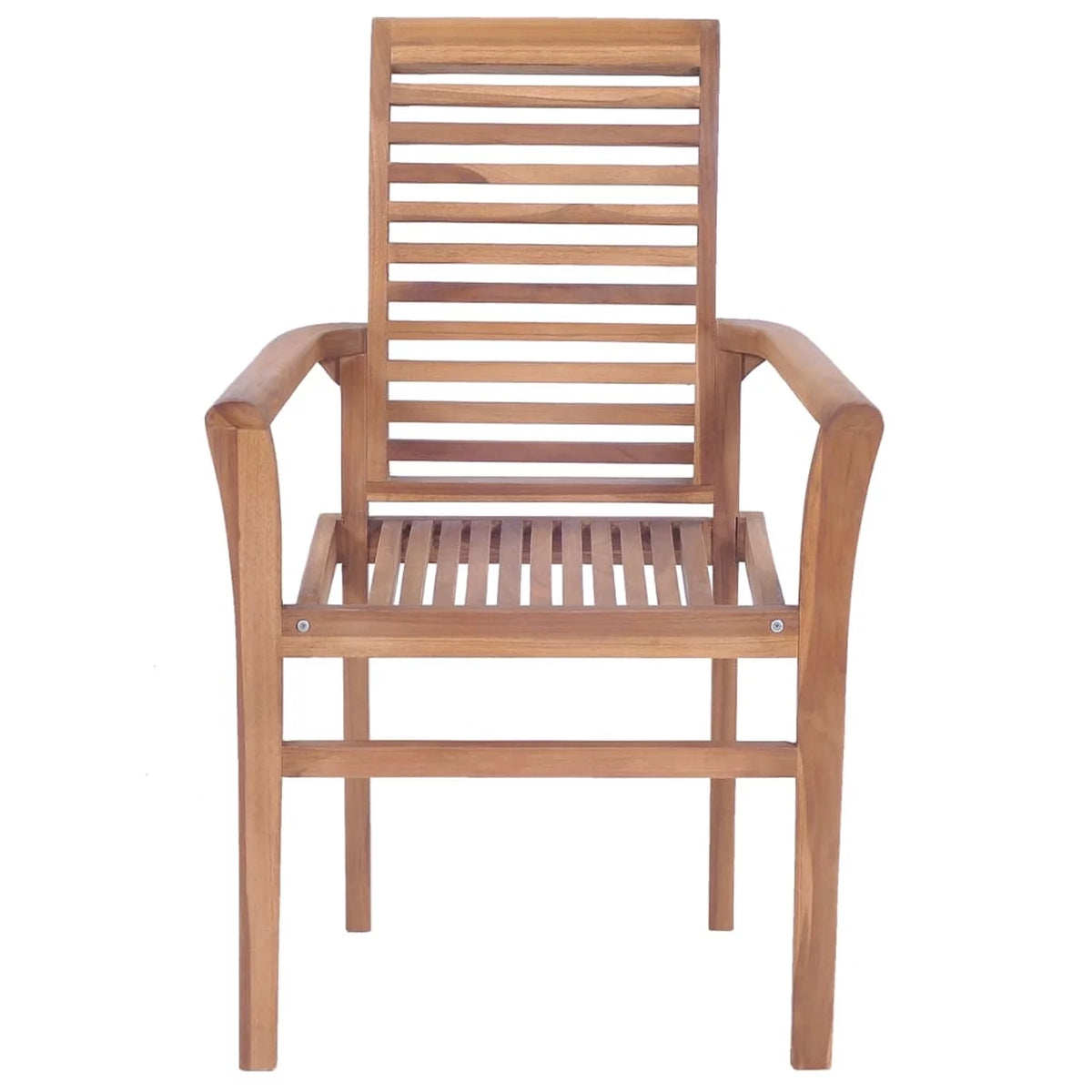 8 pcs Solid Teak Wood Stacking Dining Chairs E852074