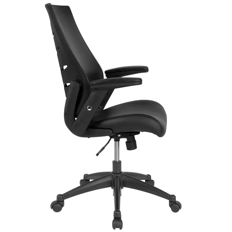 Leather Ergonomic Swivel Office Chair E5561