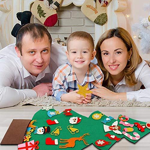 DIY Felt Christmas Tree Set with Ornaments O6575