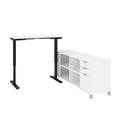 White L Shape Adjustable Table W427302