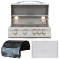 32 in. Propane Gas Grill 3 Piece Package Q45047