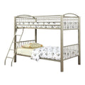 Twin over Twin Metal Bunk Bed in Gold G54858