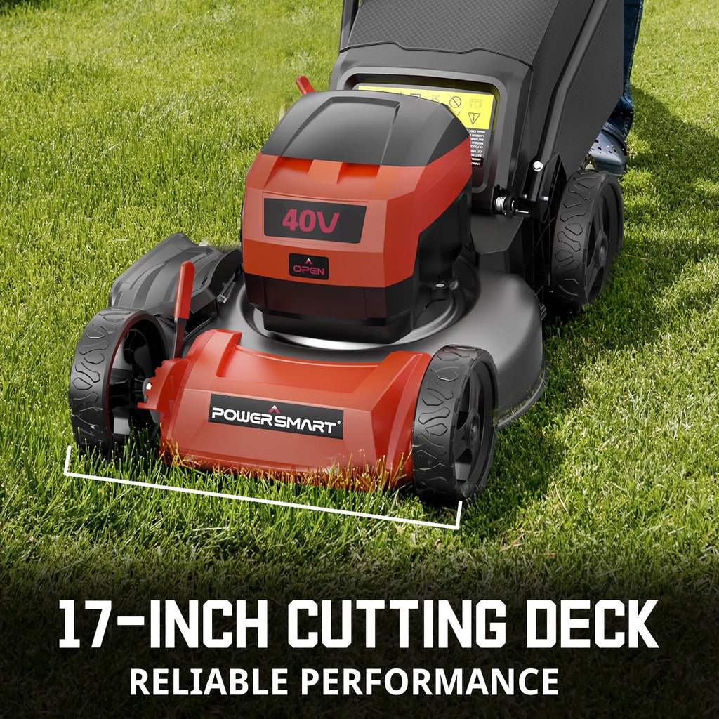 40V 17-inch Cordless Brushless Electric Push Lawn Mower I51222