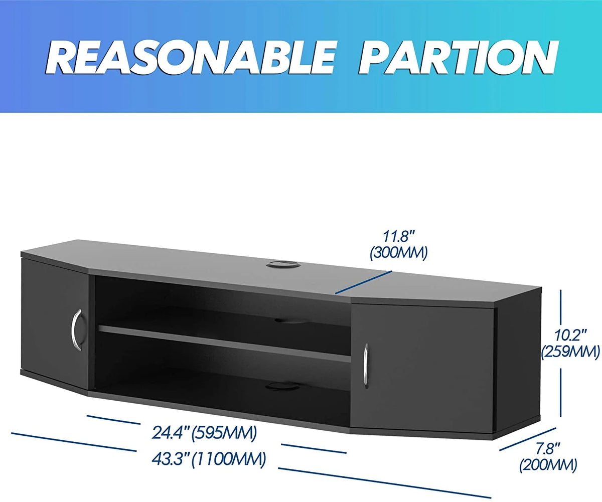 Wall Mounted TV Stand with Doors V24612