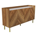 Brown Oak Engineered Wood Sideboard/Console Table O489602