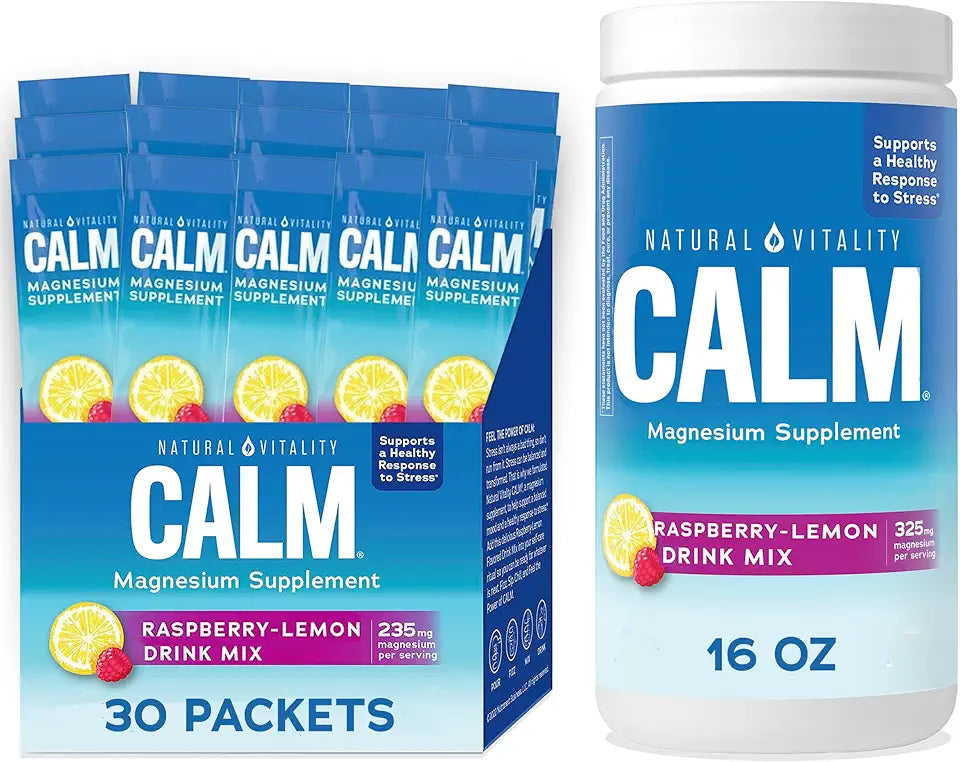 Magnesium Citrate Supplement Drink Mix Powder Raspberry Lemon 16 oz E7789