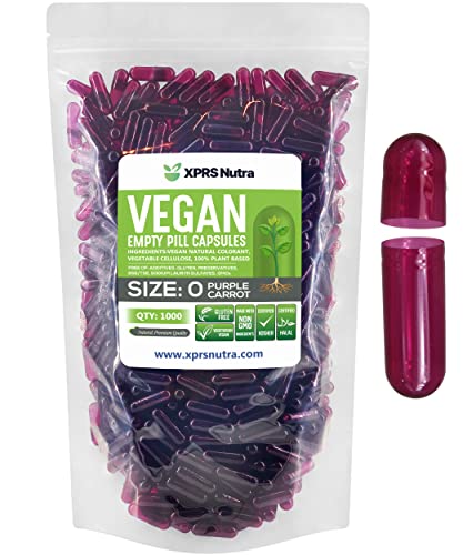 Size 0 Empty Vegan Capsules 1000 Count U350508
