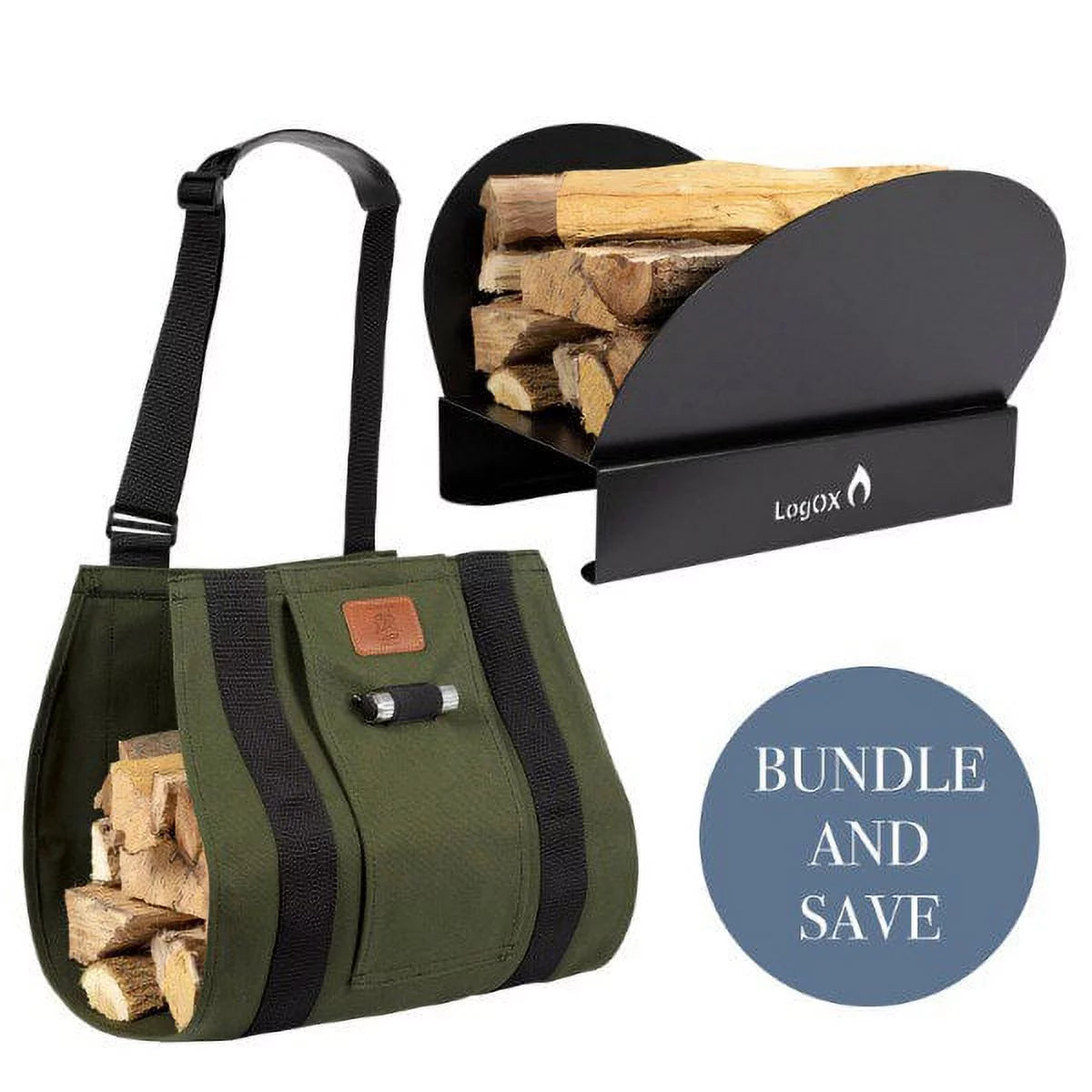 Firewood Carrier & Hearth Bin Firewood Rack O135606