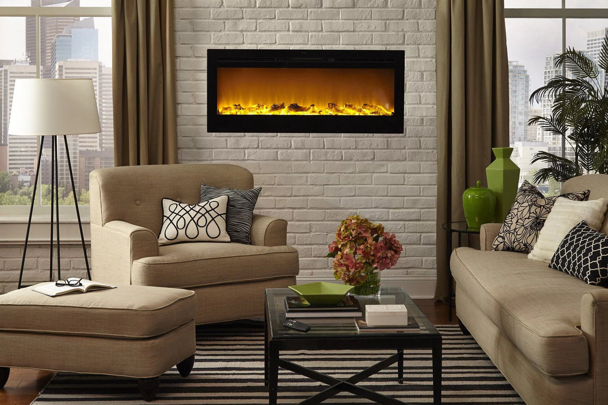 50" Smart WiFi Enabled Electric Fireplace F7665