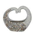 Gray Fiberglass Planter with Stone Mosaic Design G883664