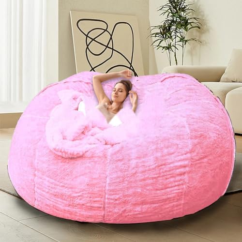 Black 6FT Embroidered Bean Bag Chair Cover Y572819