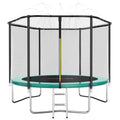 8 FT Trampoline with Sprinkler and Safety Enclosure Net H1029