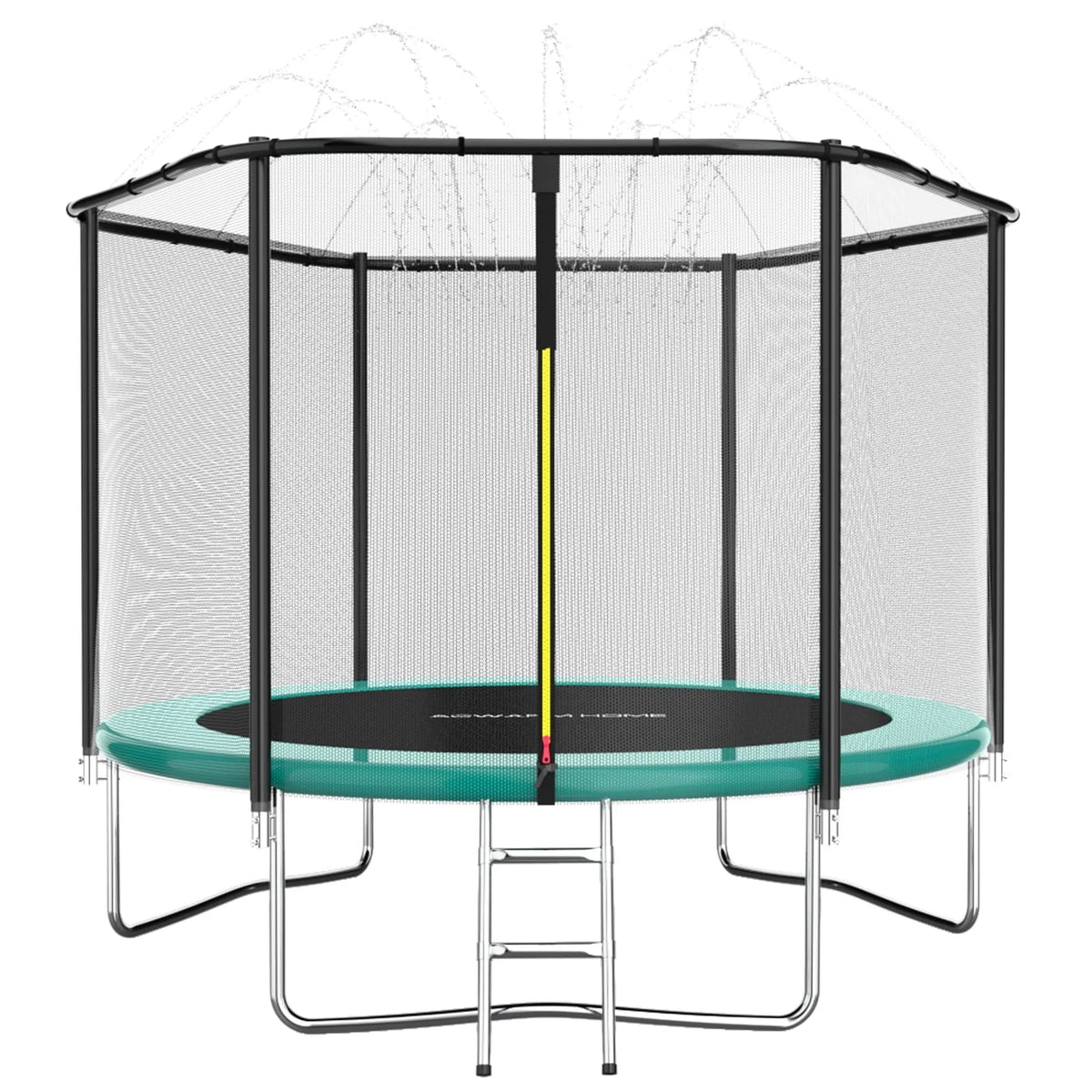 8 FT Trampoline with Sprinkler and Safety Enclosure Net H1029