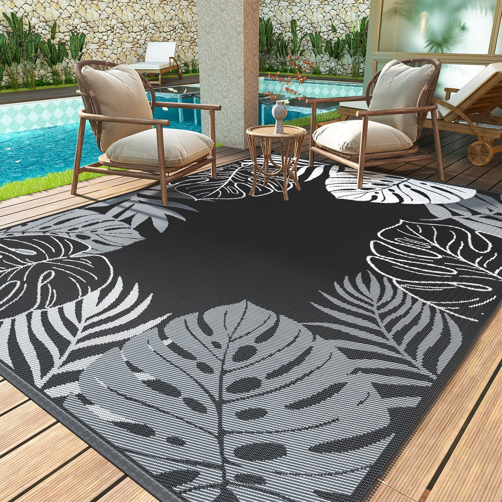 6x9 Waterproof Reversible Outdoor Rug Q6638