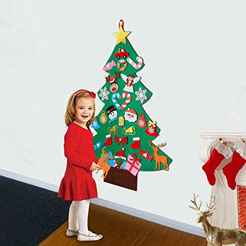 DIY Felt Christmas Tree Set with Ornaments O6575