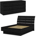 2 Piece Full Bed and 6 Drawer Double Dresser Set Y2605