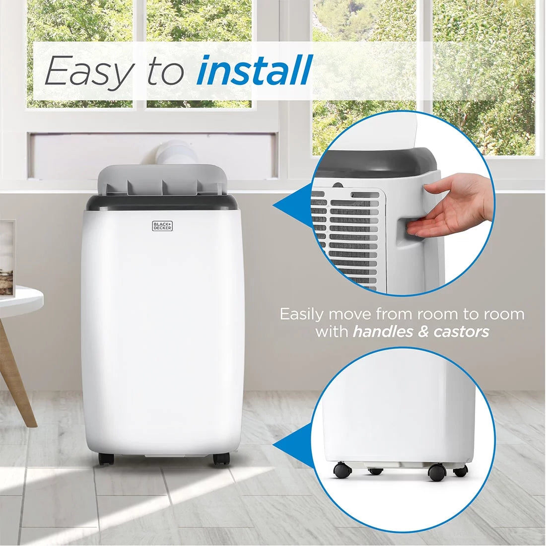 8,000 BTU Portable Air Conditioner with Remote Control, White X944