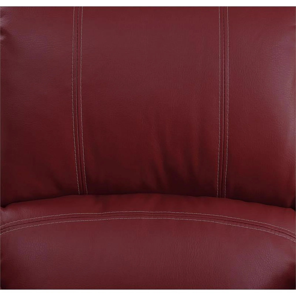 Red Faux Leather Power Recliner N406882