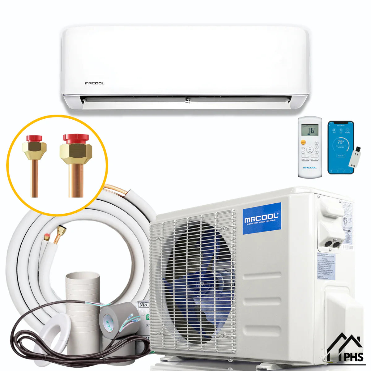 9K BTU Ductless Mini Split Air Conditioner and Heat Pump 230V P26335