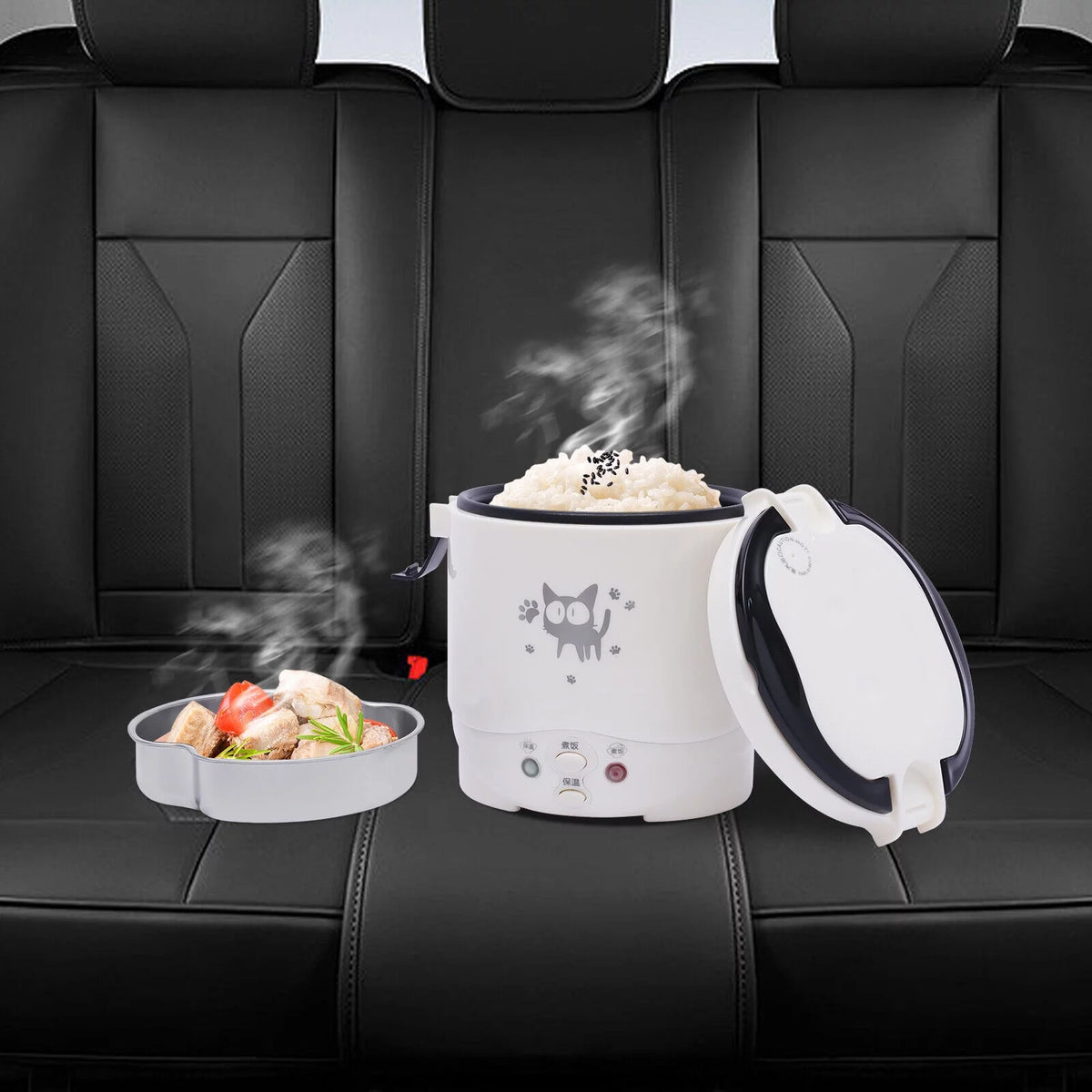 White 12V Mini Rice Cooker Z809553