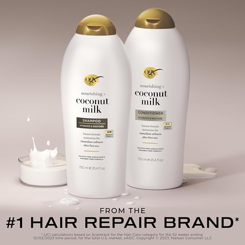 Sulfate Free Coconut Milk Shampoo and Conditioner Set 2 Pack U3894