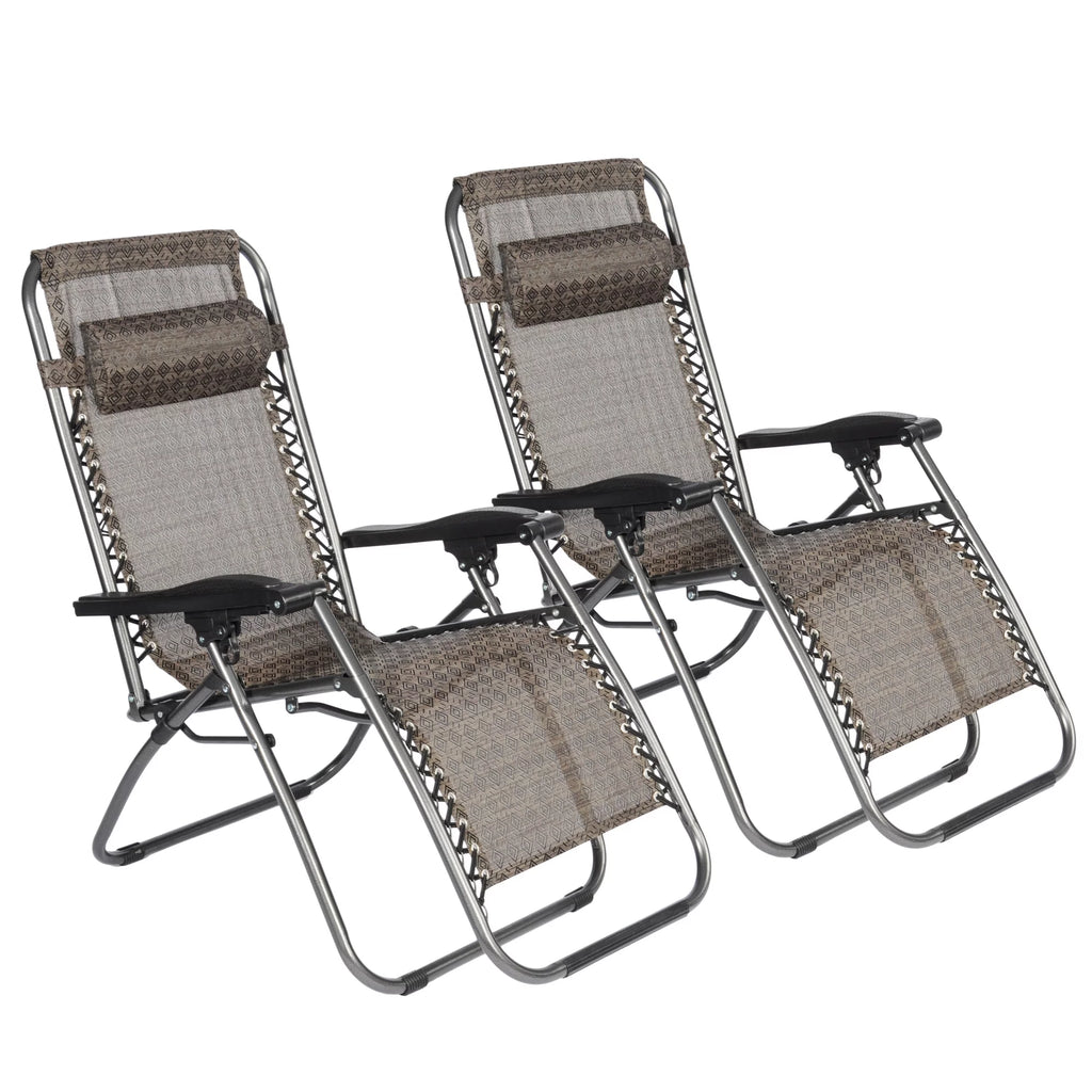 2-pack Zero Gravity Chair Folding Adjustable Recliners P40459