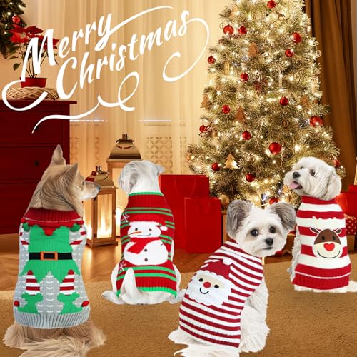 4 Pack Dog Christmas Sweater T535