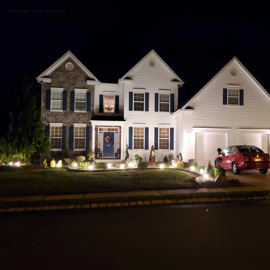12 Pack 3W 12V Low Voltage Waterproof LED Landscape Lights 4000K Cool White E9059