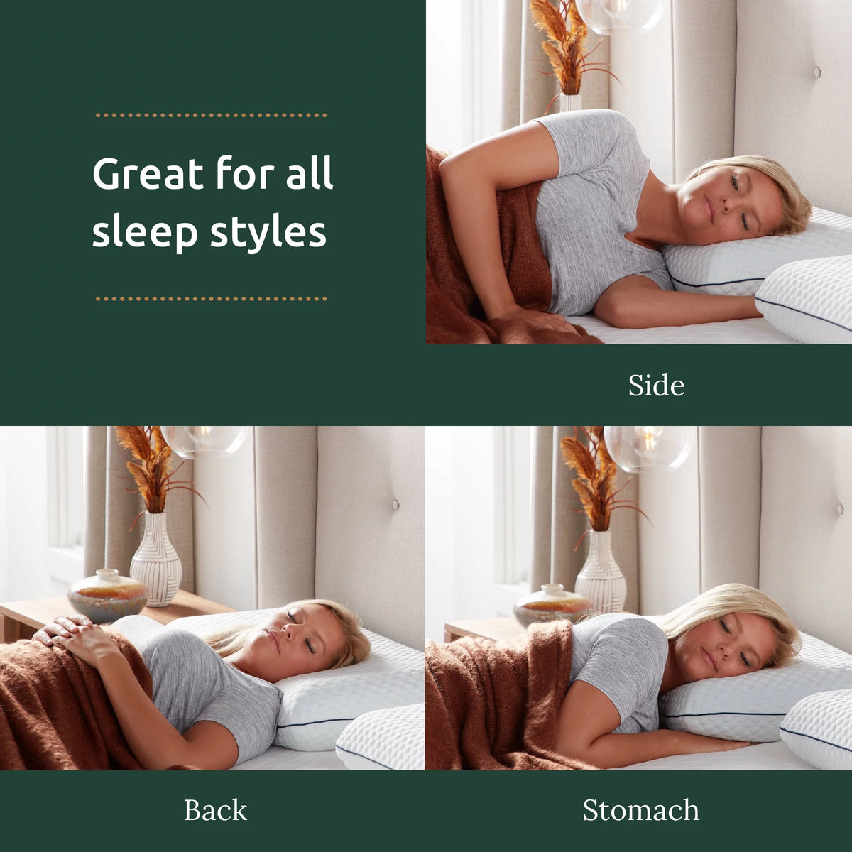 Gel Memory Foam Bed Pillow N8032