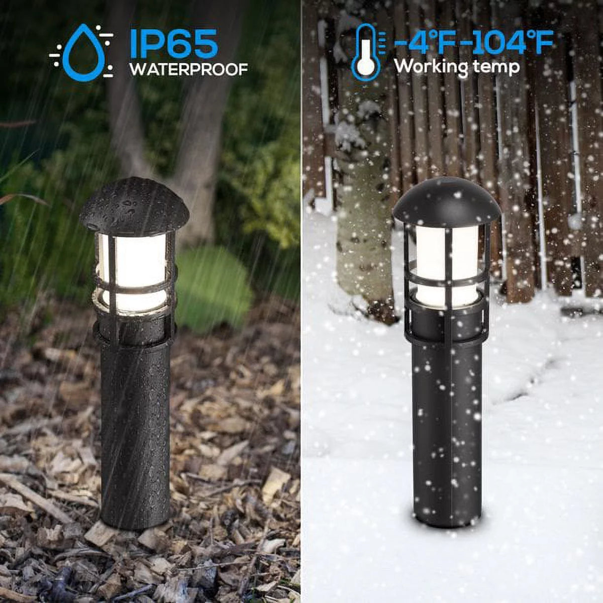 12 Pack 3W 12V Low Voltage Waterproof LED Landscape Lights 4000K Cool White E9059