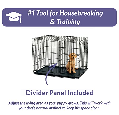 Single & Double Door Dog Crate with Leak-Proof Pan X759719