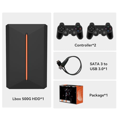 500G Hard Drive Retro Gaming Console with 3762 Games M888