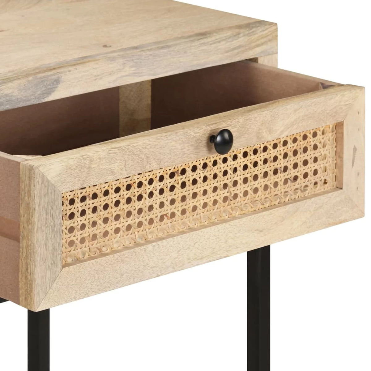 Console Table Solid Mango Wood and Natural Cane M79671