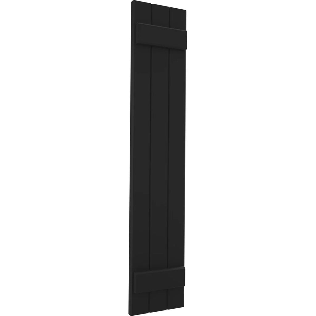 Black Real Wood Board-n-Batten Shutters S9532